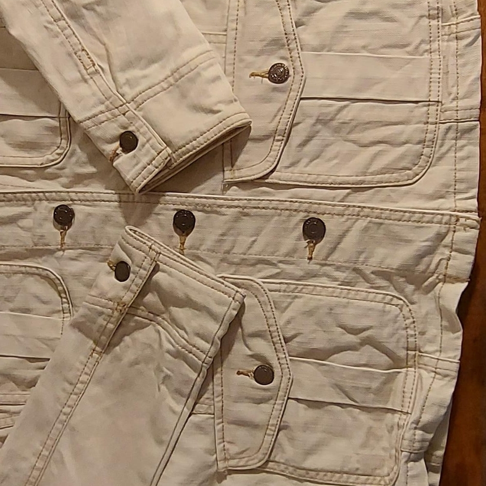 American Living Cream and Brown Utility Jacket Tailored Fit - Picture 3 of 4